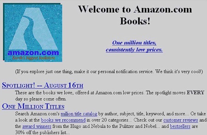 Como era a Amazon em 1995